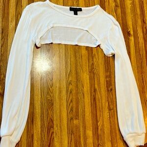 White long sleeve layering top